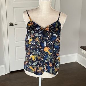 J. Crew Navy Floral Camisole
